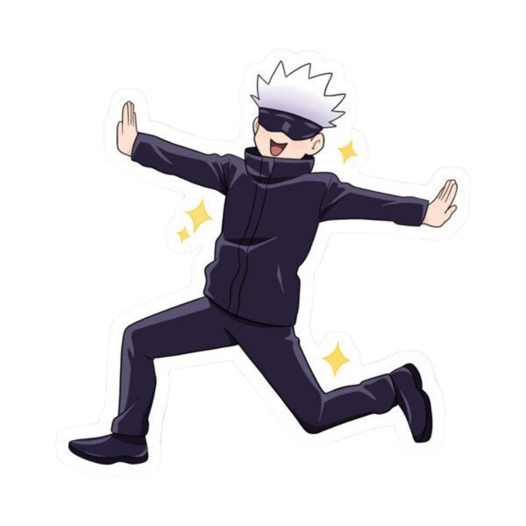 Satoru Gojo Happy Jujutsu Kaisen Anime stickers