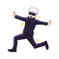 Satoru Gojo Happy Jujutsu Kaisen Anime stickers
