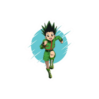 Hunter X Hunter anime stickers Gon Running