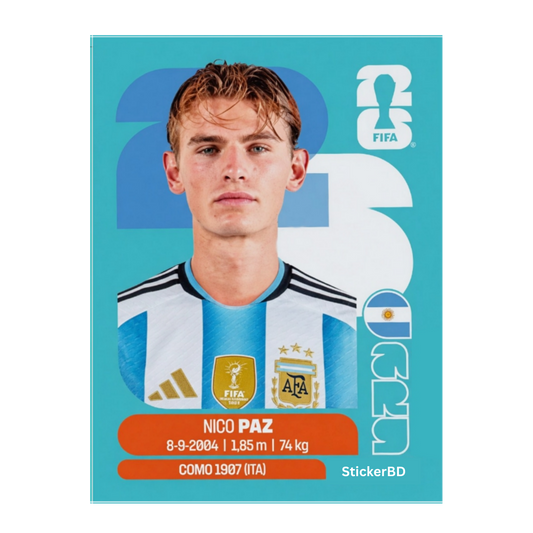 Cristian Romero | Argentina Player Card Sticker | StickerBD