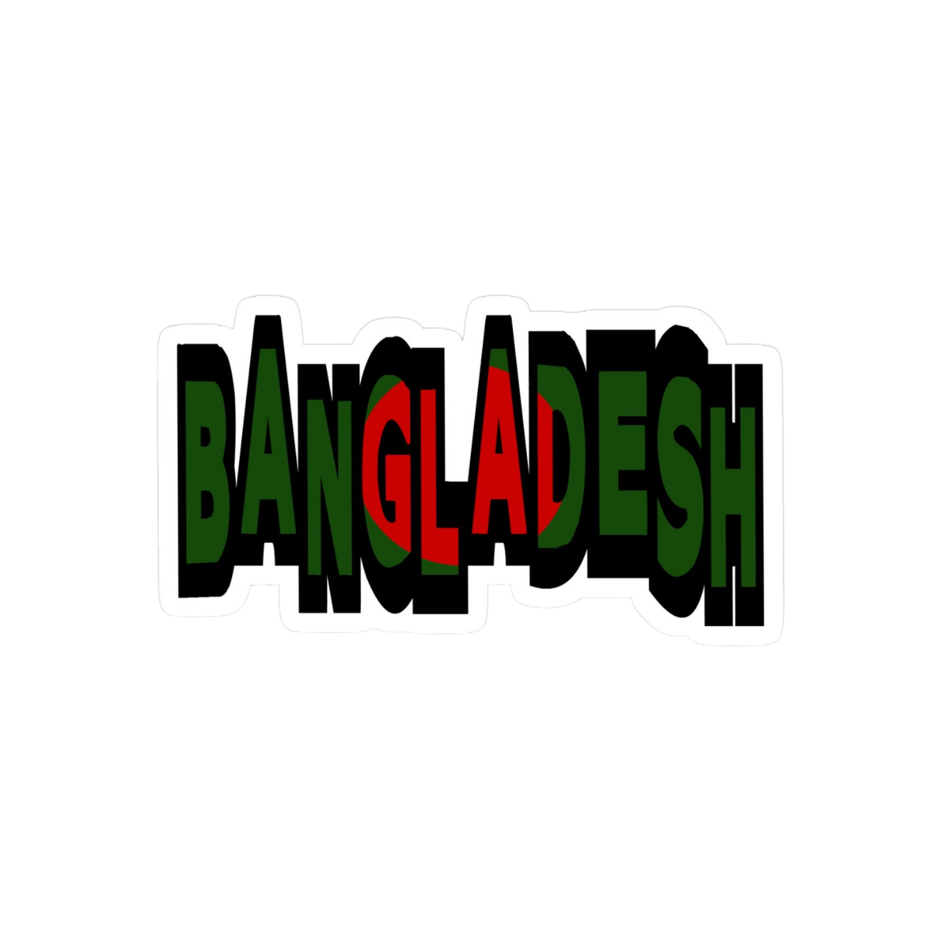 Bangladesh Typography | Bangladesh Stickers Collection | StickerBD