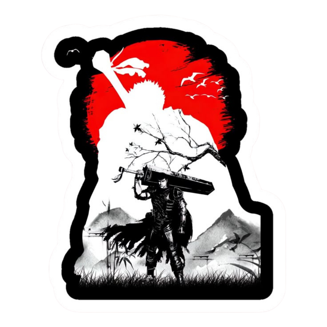 Berserk Anime Sticker 10 | Guts Black Swordsman Premium Sticker