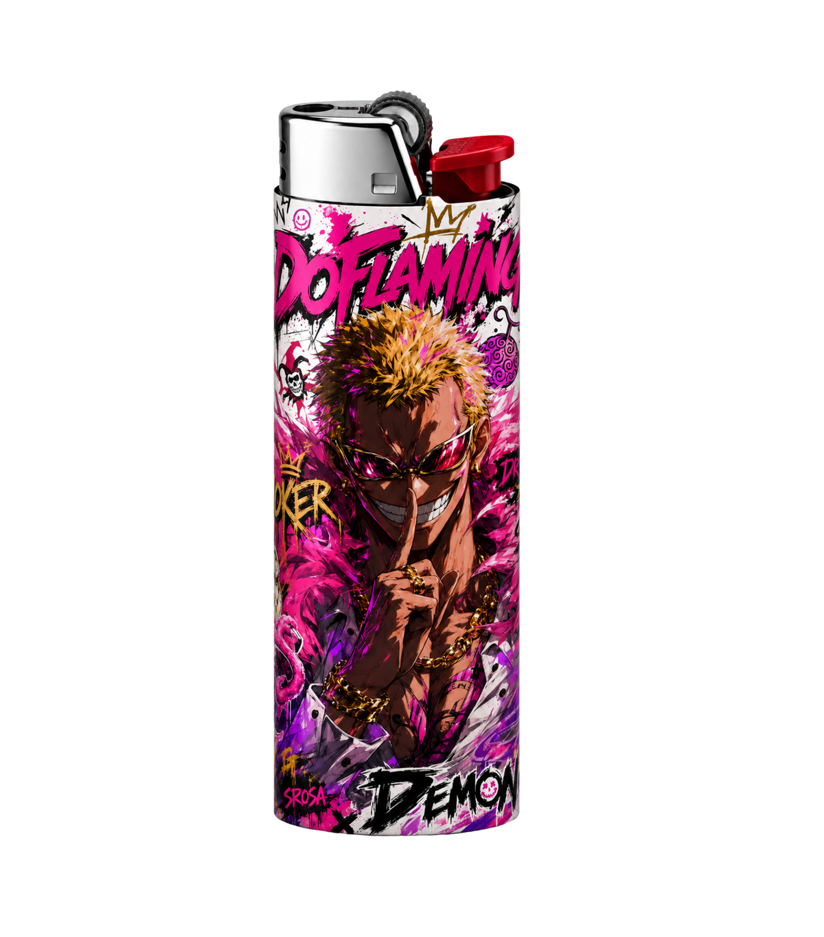 Doflamingo Lighter – Bold Aesthetic Refillable Pocket Lighter | StickerBD