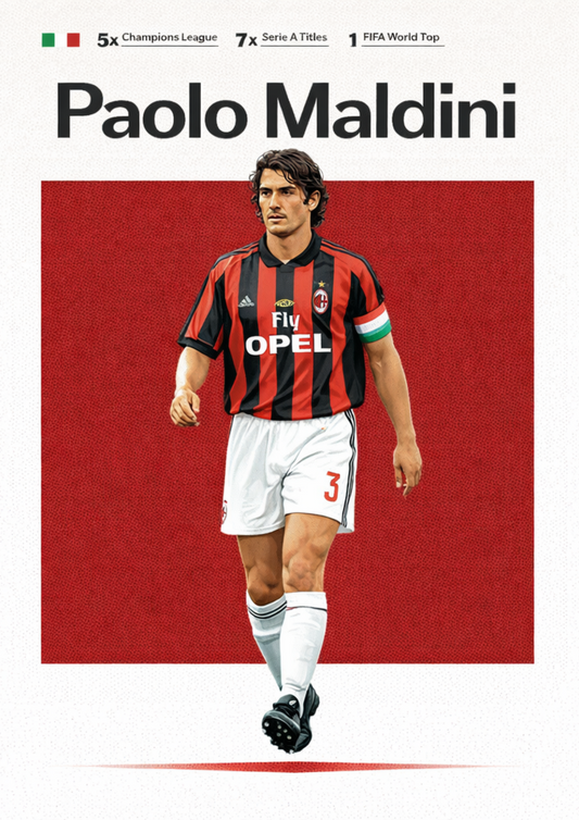 Paolo Maldini | Mini Poster Sticker