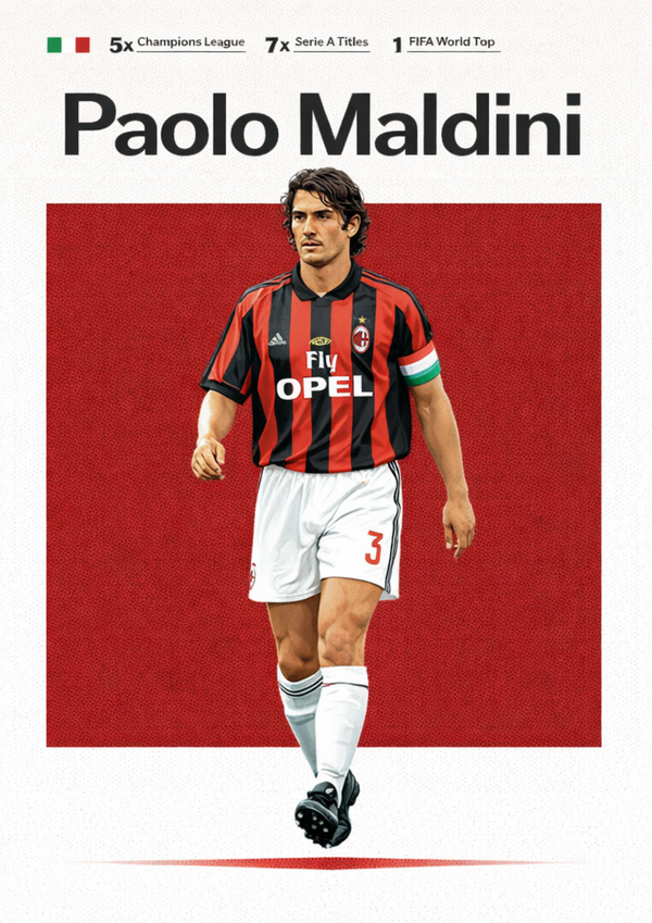 Paolo Maldini | Mini Poster Sticker