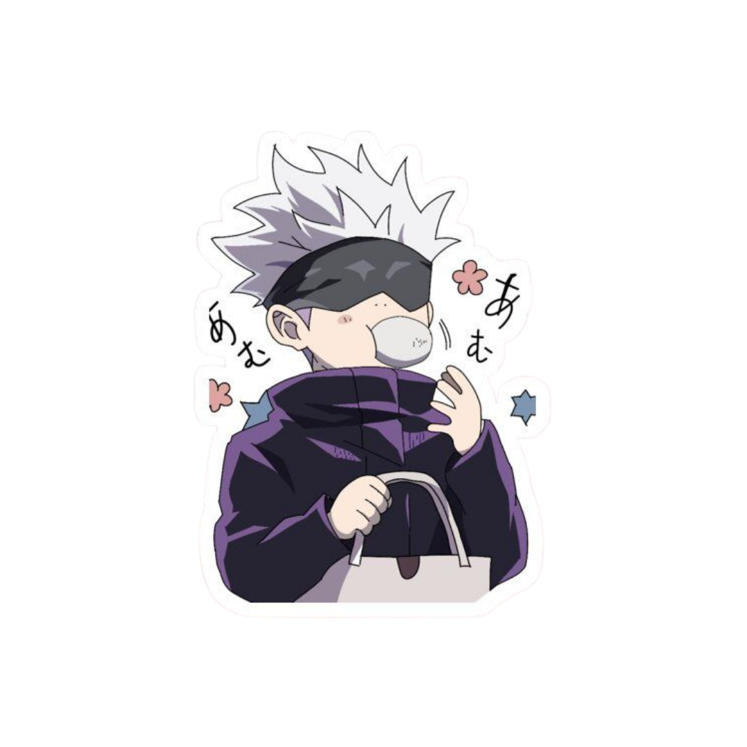 Satoru Gojo Eating Jujutsu Kaisen Anime stickers