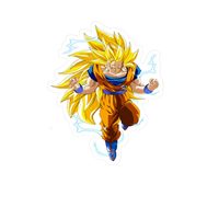 Son Goku Super Saiyan 3 Dragon Ball Z Anime Stickers