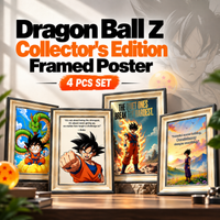 Dragon Ball Motivational 4-Frame Poster Bundle | StickerBD