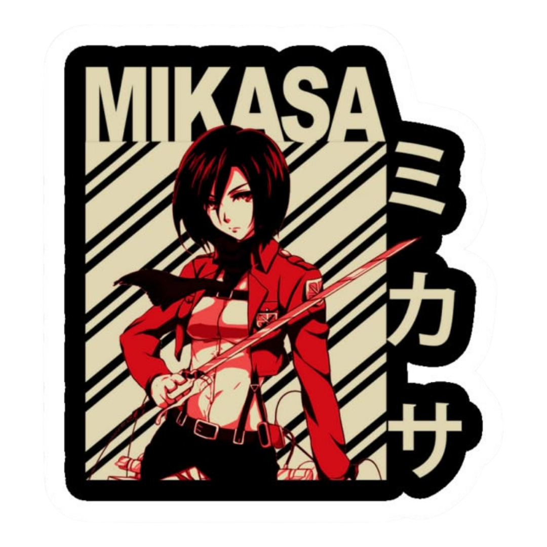 Mikasa Ackerman Attack on Titan Sticker 9 | Anime Warrior Premium Sticker