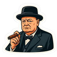 Churchill | Hollywood & Bollywood Celebrities Premium Sticker | Entertainment