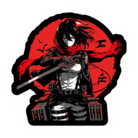Mikasa Ackerman Attack on Titan Sticker 10 | Anime Warrior Premium Sticker