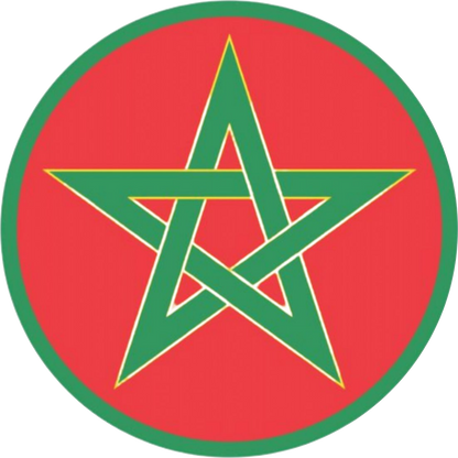 Morocco Fan Tinplate Badge