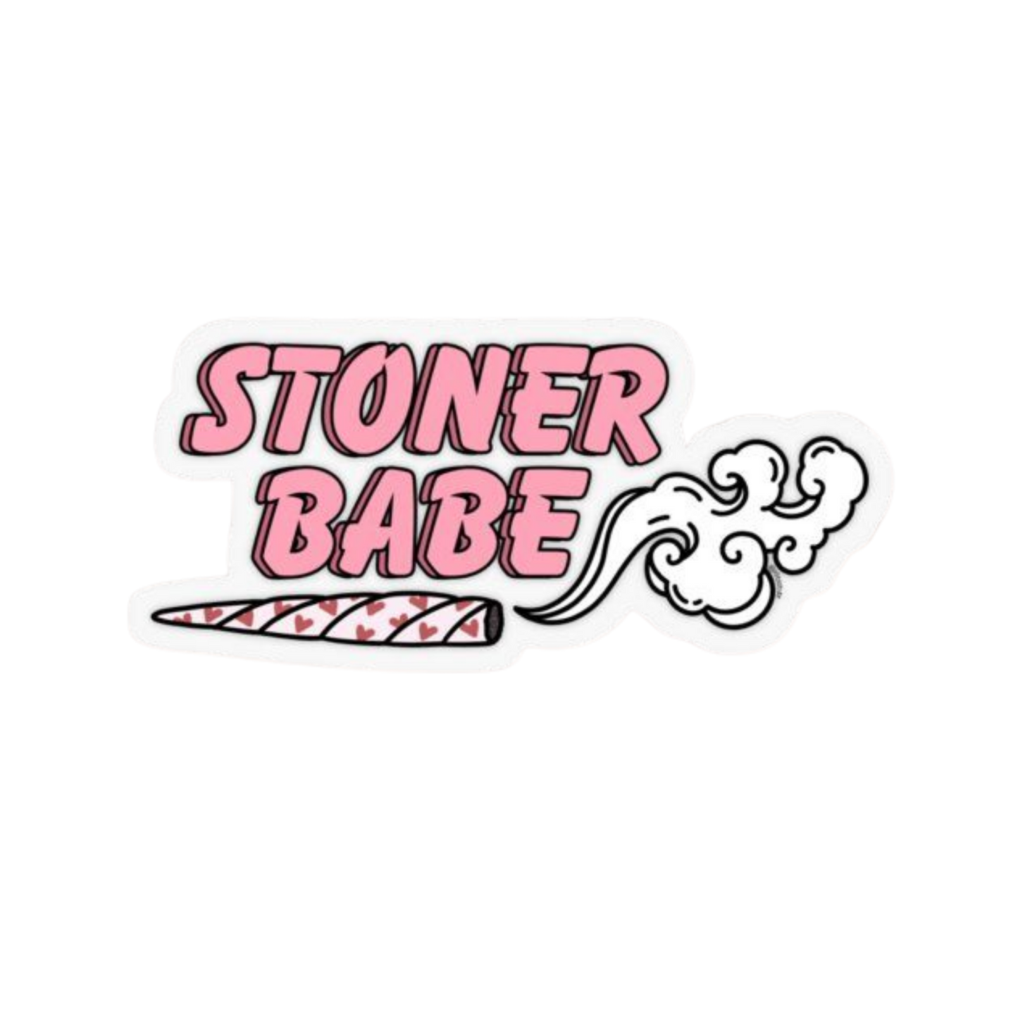 Stoner Babe Hemp Sticker | StickerBD