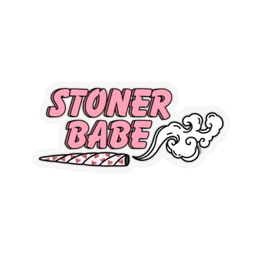 Stoner Babe Hemp Sticker | StickerBD