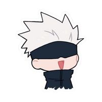 Satoru Gojo Smiling Chibi Jujutsu Kaisen Anime stickers
