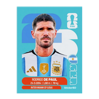 Rodrigo De Paul | Argentina Player Card Sticker | StickerBD