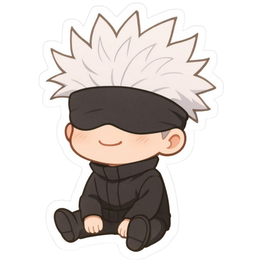 Satoru Gojo Chibi Seating Jujutsu Kaisen Anime stickers