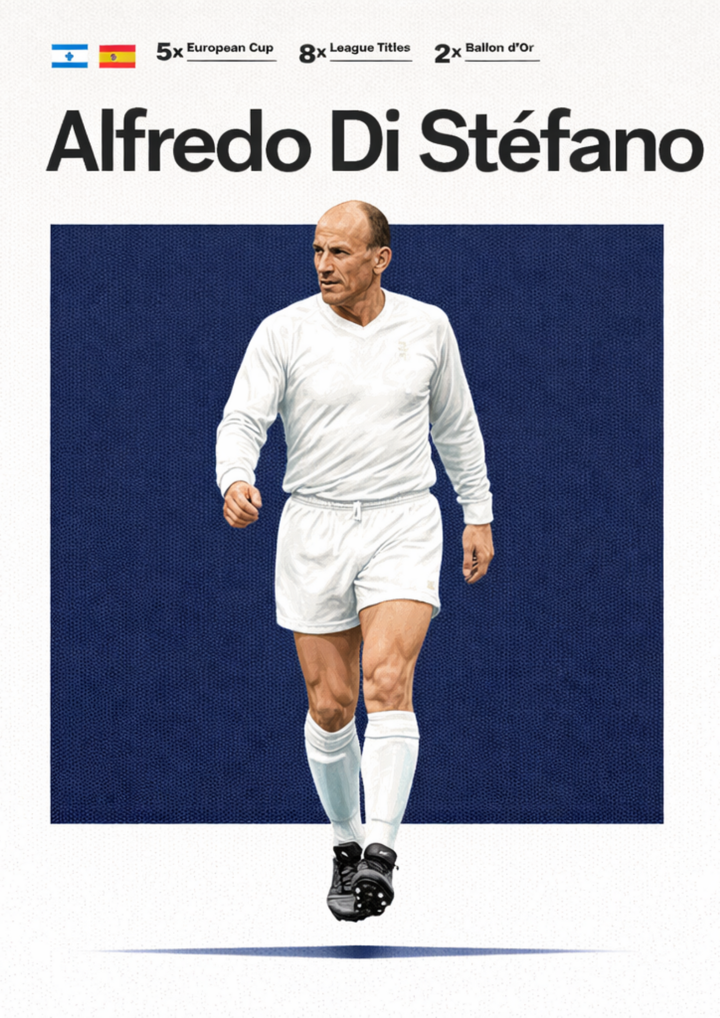Alfredo Di Stéfano | Mini Poster Sticker