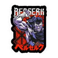 Berserk Anime Sticker 12 | Guts Black Swordsman Premium Sticker