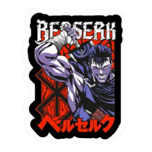 Berserk Anime Sticker 12 | Guts Black Swordsman Premium Sticker