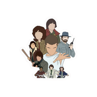 Stranger Things Casts | Stranger Things Premium Sticker | TV Series