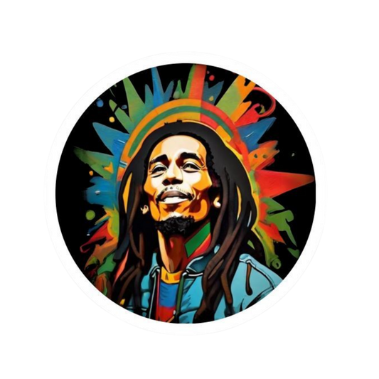 Bob Marley 24 | Reggae Legend Designs | StickerBD