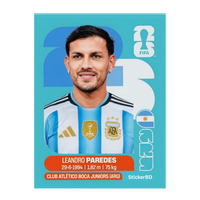 Leandro Paredes | Argentina Player Card Sticker | StickerBD