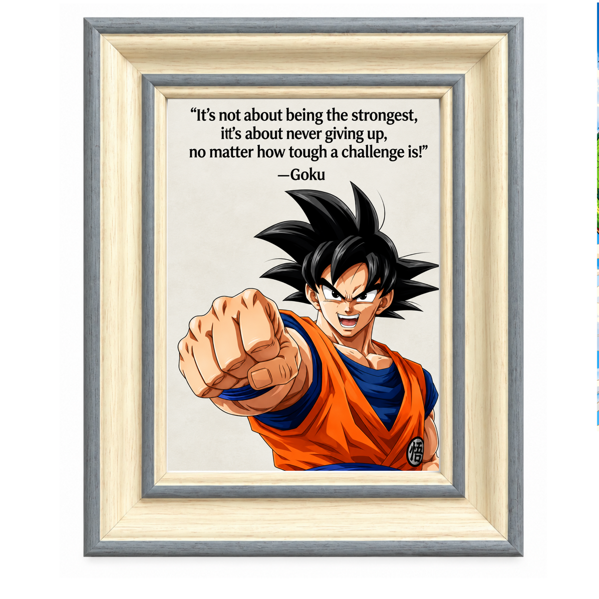 Dragon Ball Motivational 4-Frame Poster Bundle | StickerBD