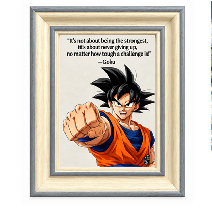 Dragon Ball Motivational 4-Frame Poster Bundle | StickerBD