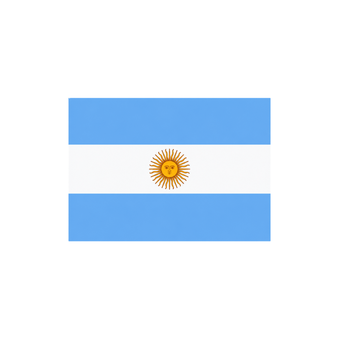 Argentina Flag Radiant Vinyl Sticker | Moto Sticker BD