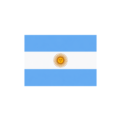 Argentina Flag Radiant Vinyl Sticker | Moto Sticker BD