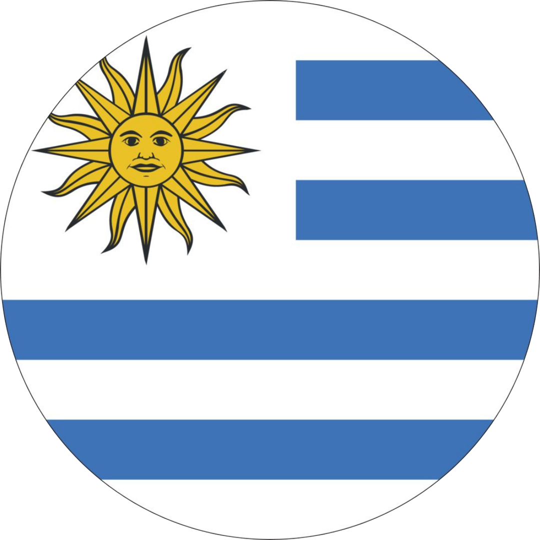 Uruguay Fan Tinplate Badge