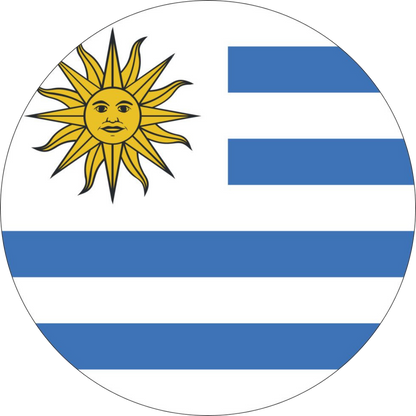 Uruguay Fan Tinplate Badge