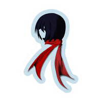 Mikasa Ackerman Attack on Titan Sticker 12 | Anime Warrior Premium Sticker