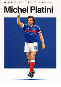 Michel Platini | Mini Poster Sticker