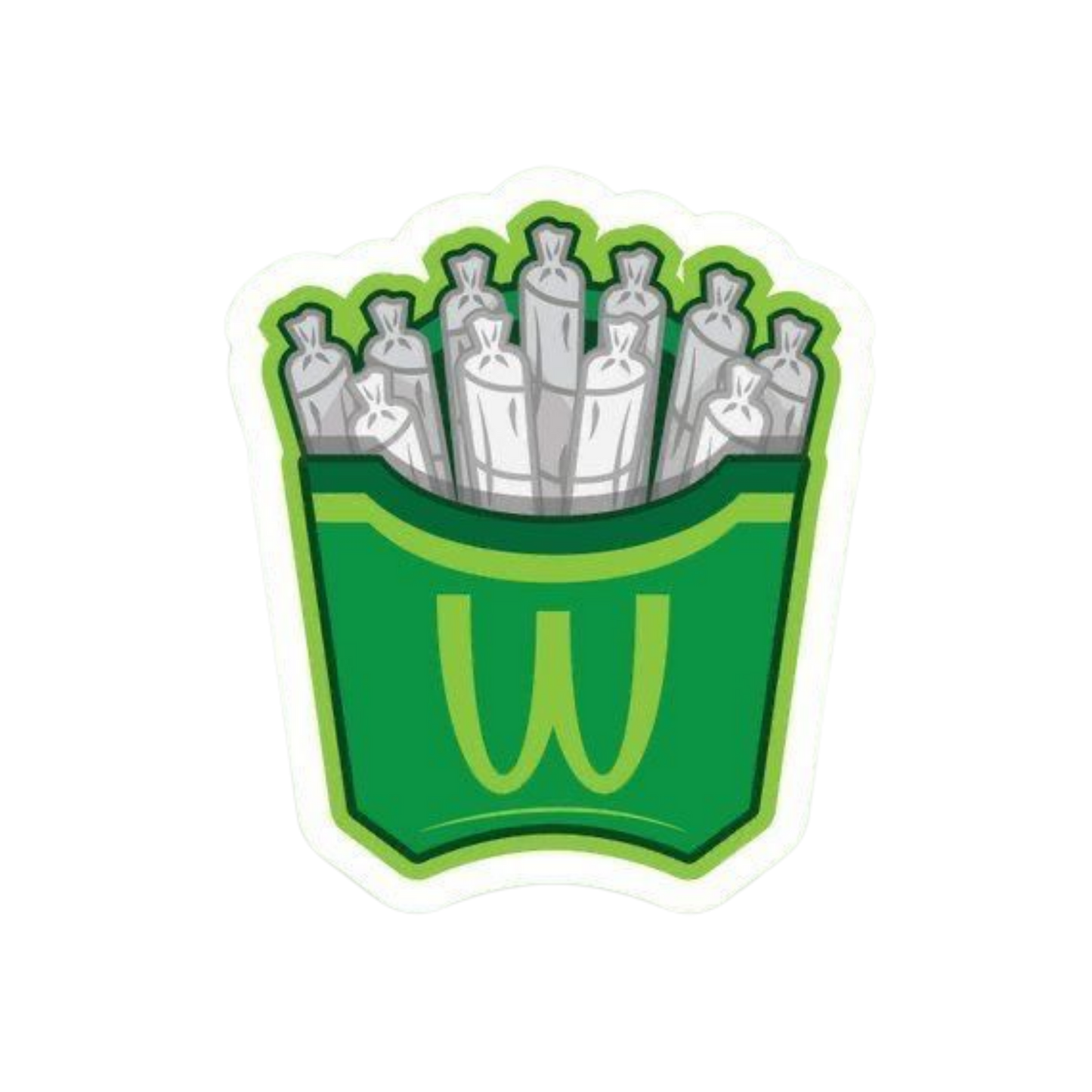 Weee Fries Hemp Sticker | StickerBD