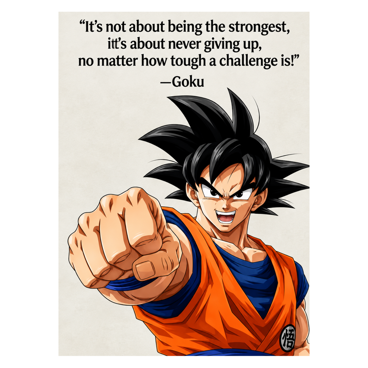 Dragon Ball Motivational 4-Frame Poster Bundle | StickerBD