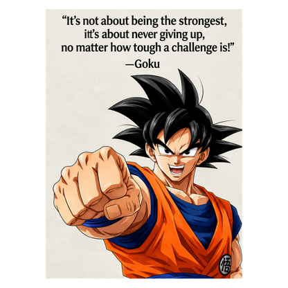 Dragon Ball Motivational 4-Frame Poster Bundle | StickerBD