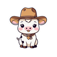 Cow 15 | Cow Premium Sticker | Animal Stickers
