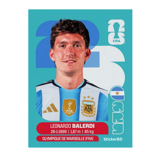 Nicolás Otamendi | Argentina Player Card Sticker | StickerBD