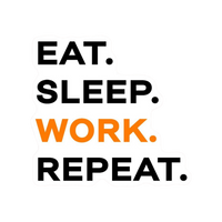Eat sleep work repeat Office stickers