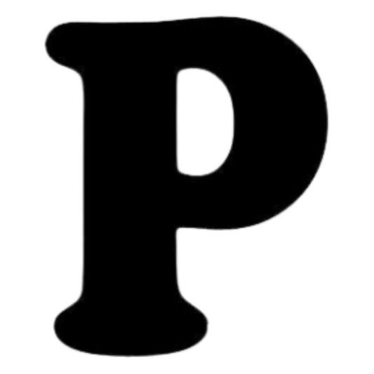 Letter P English Alphabet Sticker | Educational A-Z Sticker | StickerBD