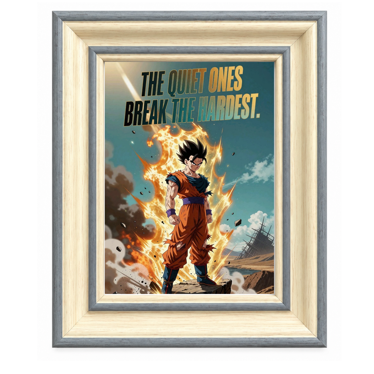 Dragon Ball Motivational 4-Frame Poster Bundle | StickerBD
