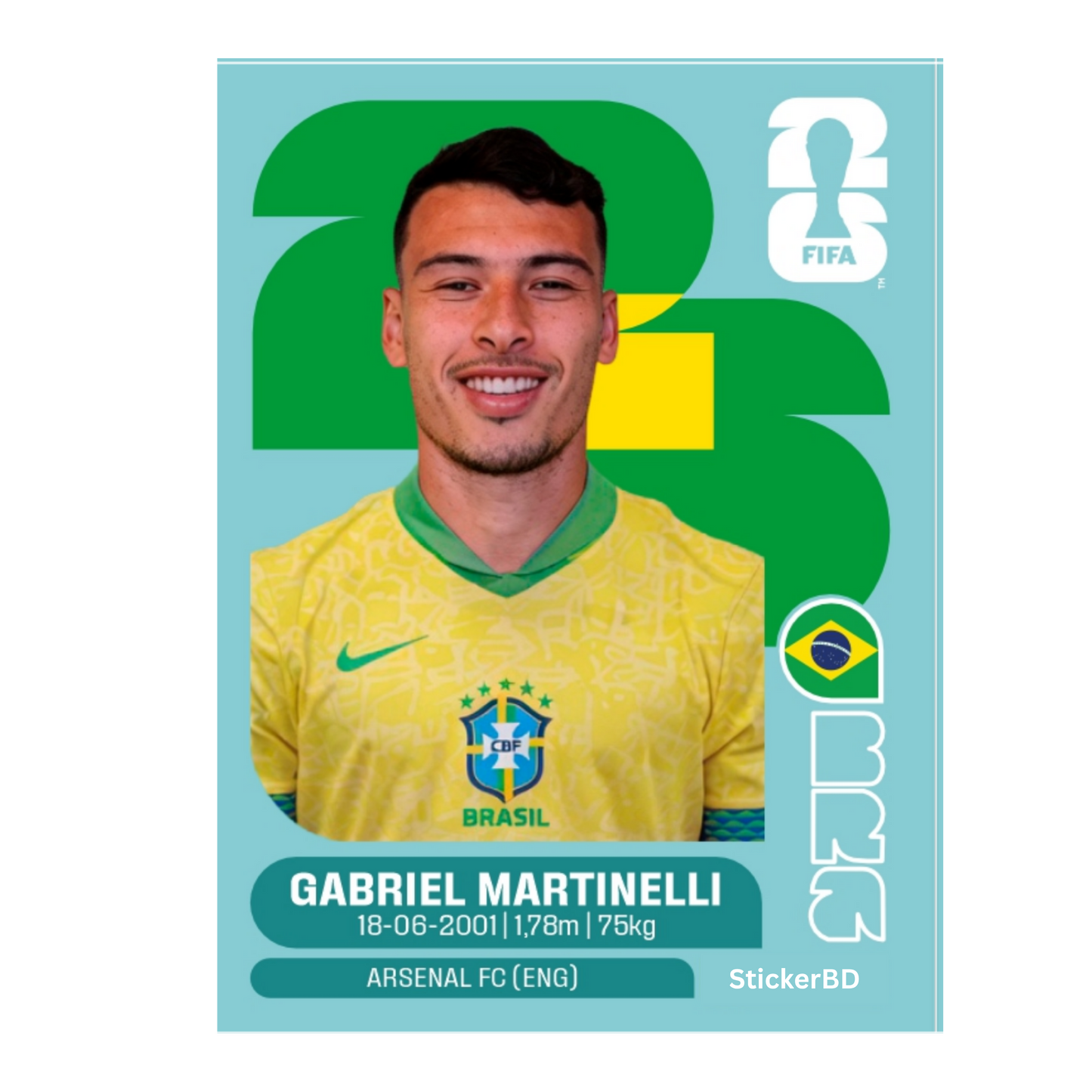 Gabriel Martinelli | Brazil Player Card