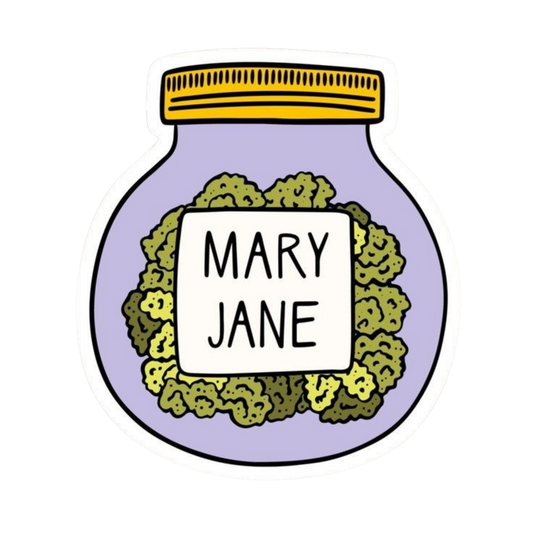 Mary Jane Hemp Sticker | StickerBD