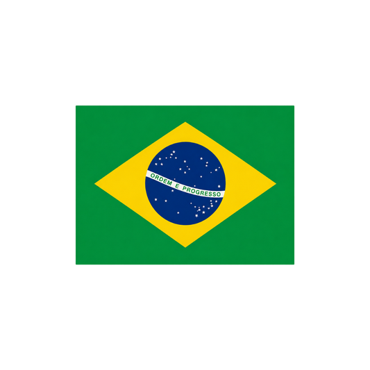 Brazil Flag Radiant Vinyl Sticker | Moto Sticker BD