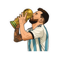 Messi | Leo Messi Premium Football Sticker | Legendary Footballer