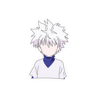 Hunter X Hunter anime stickers Killua Faceless