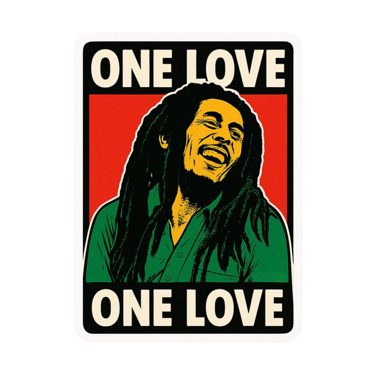 One Love Bob Marley Hemp Sticker | StickerBD