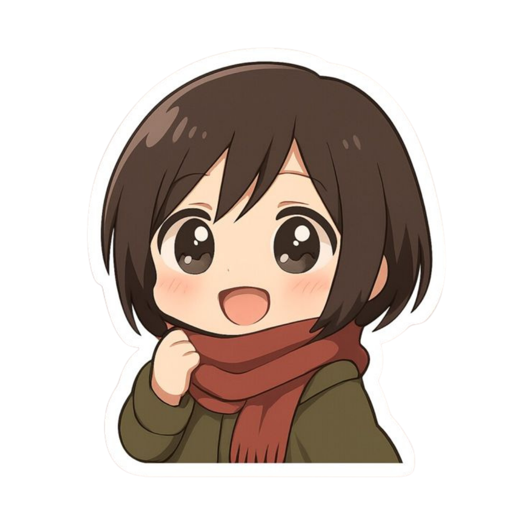 Mikasa Ackerman Attack on Titan Sticker 16 | Anime Warrior Premium Sticker